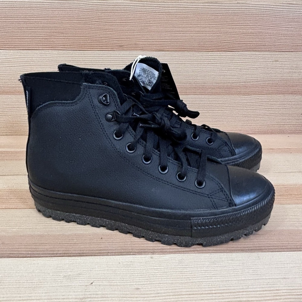 Converse Chuck Taylor All Star City Trek Black Waterproof Boot A04481C Men 9.5